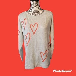 Christian Siriano Gray Heart Crewneck Sweatshirt